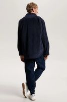 corduroy solid overshirt Blauw