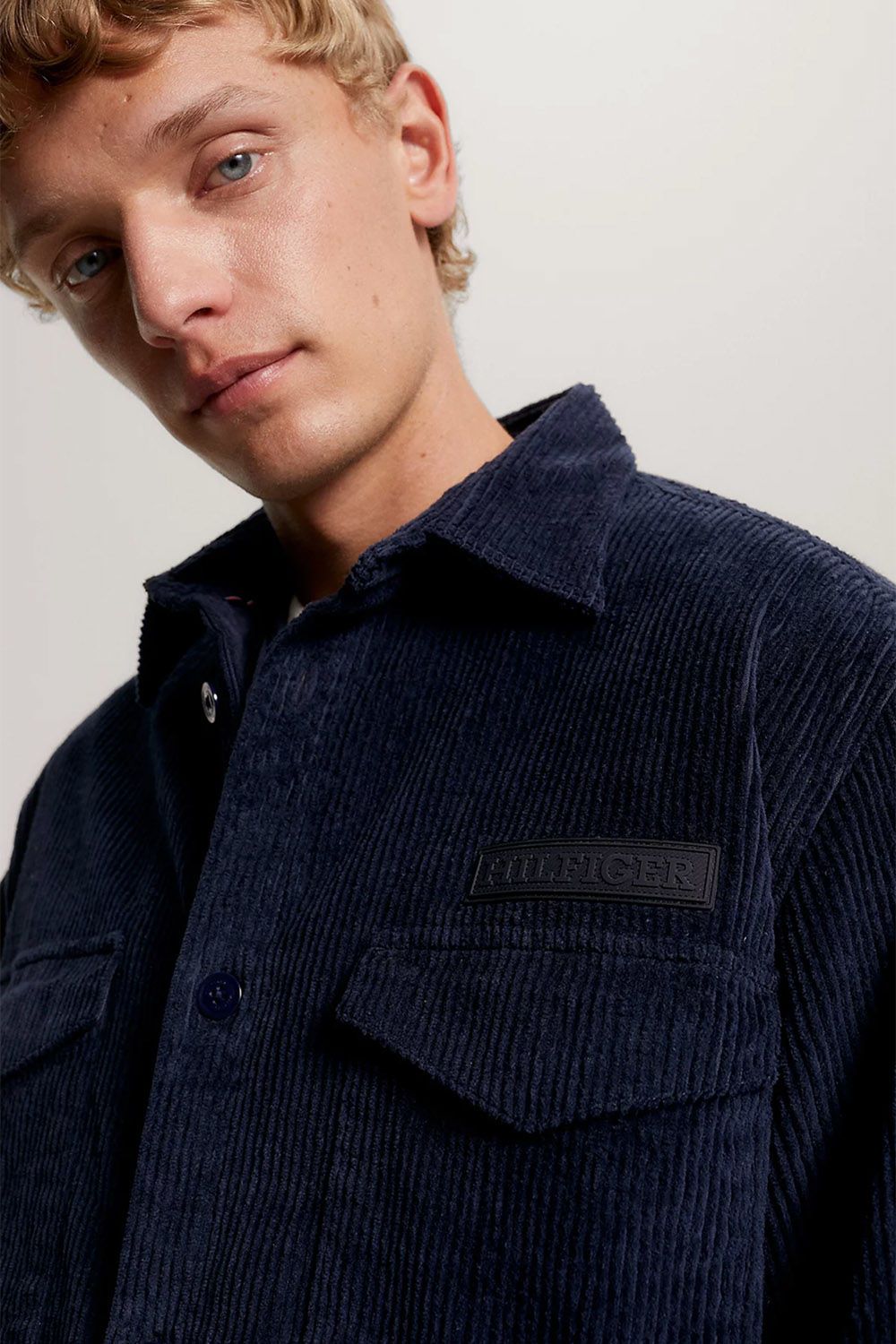 Tommy Hilfiger Overshirt Corduroy Donkerblauw