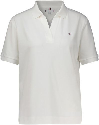 Tommy Hilfiger RLX Open placket lyocell polo ss Wit