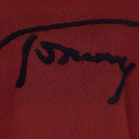 Relaxed tommy high-nk sweater Rood