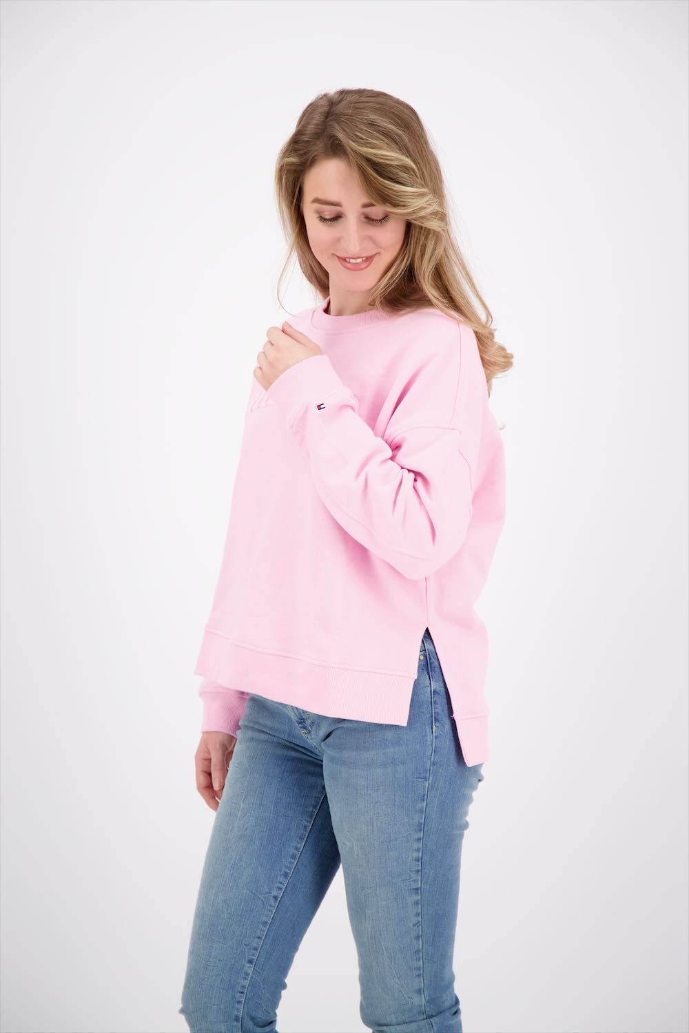 Tommy Hilfiger Sweater Tonal Roze