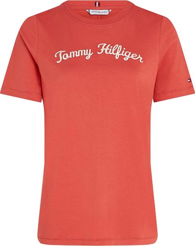 Tommy Hilfiger reg script c nk ss Rood