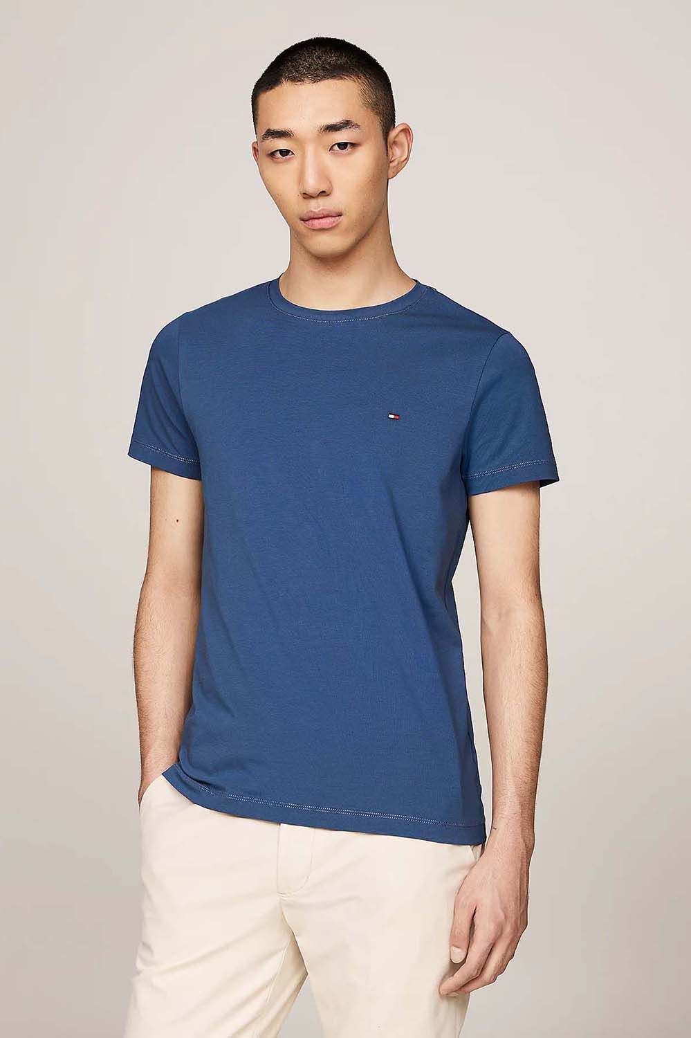 Tommy Hilfiger T-Shirt Stretch Blauw