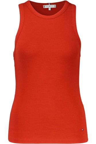 Tommy Hilfiger slim 5x2 rib tanktop ss Rood