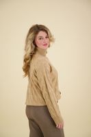 soft wool cable roll nk sweater Bruin