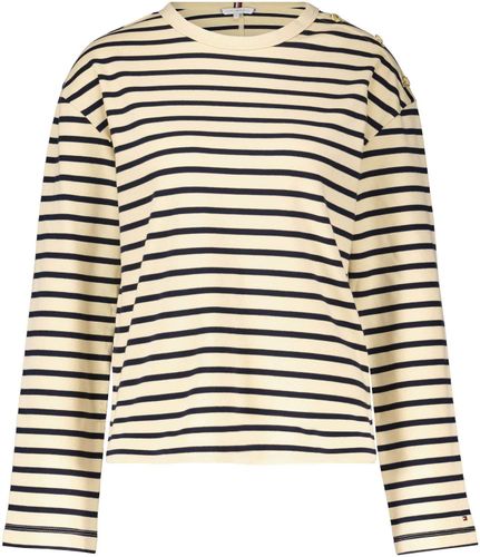 Tommy Hilfiger rlx gold btn stripe c-nk Blauw