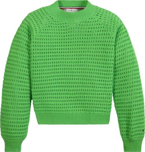 Tommy Hilfiger crochet sweater 	Lime