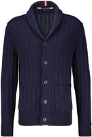 classic shawl cardigan Blauw