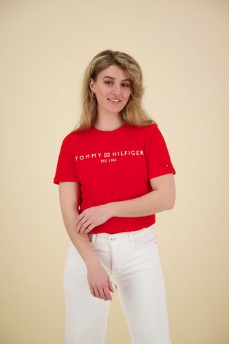 Tommy Hilfiger Reg corp logo shirt Rood