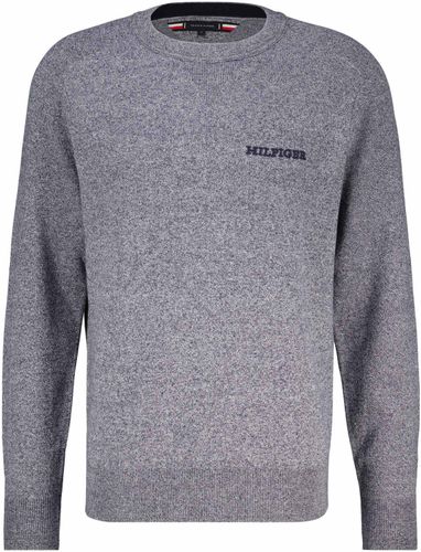 Tommy Hilfiger speckled mouline graphic c neck Grijs