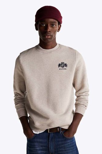 Tommy Hilfiger small crest emrbo sweatshirt Grijs