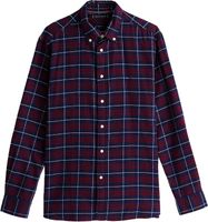 brushed easy check rf shirt Rood