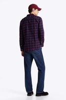 brushed easy check rf shirt Rood