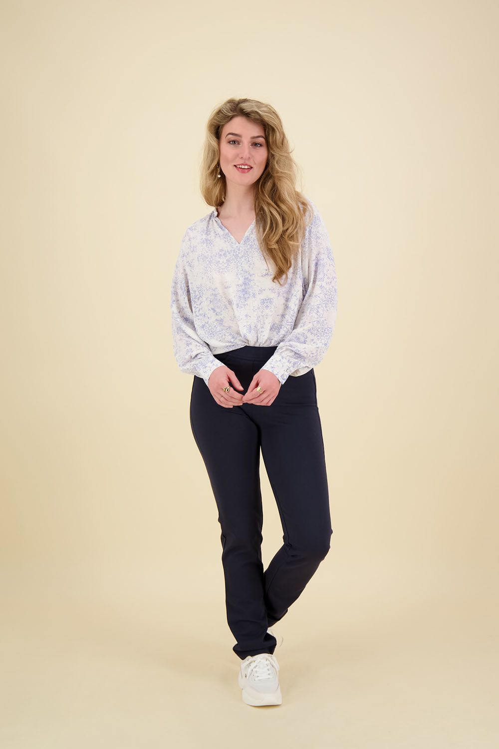 Toni Relaxed Broek Alice Blauw 