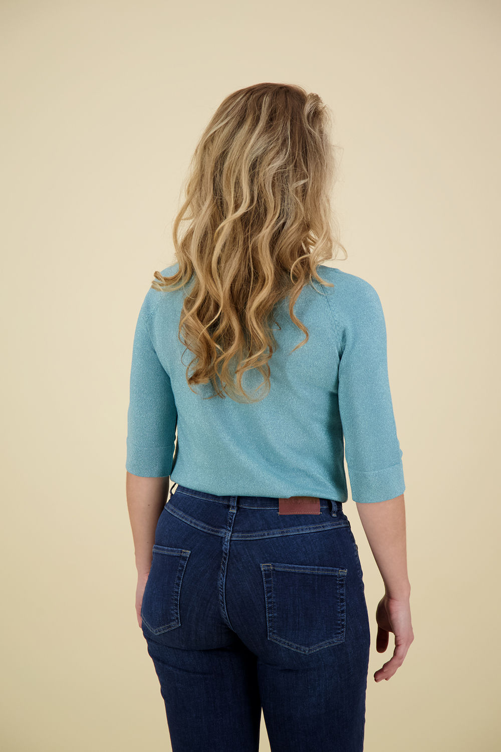 Vive La Femme Top Glitter Blauw Vive La Femme Top Glitter Blauw