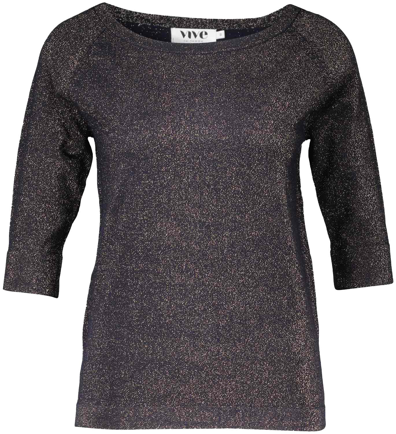 Vive La Femme Top Glitter Donkerblauw Vive La Femme Top Glitter Donkerblauw