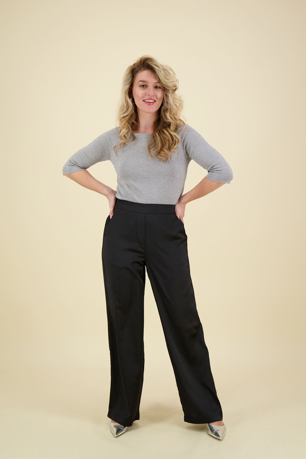 Vive La Femme Top Glitter Zilver Vive La Femme Top Glitter Zilver