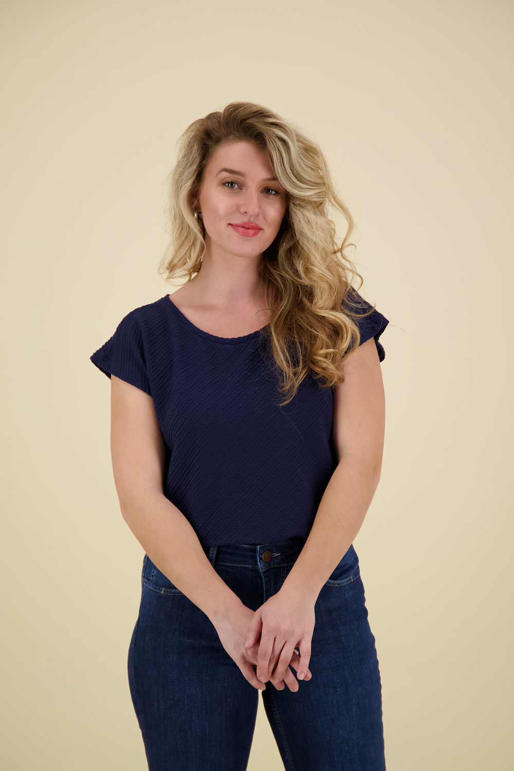 Vive La Femme Top Donkerblauw Vive La Femme Top Donkerblauw