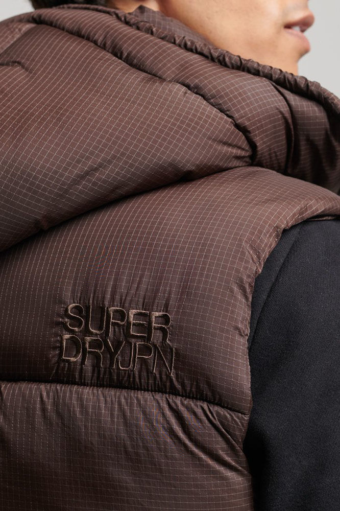 Superdry Bodywarmer Touchline Bruin Superdry Bodywarmer Touchline Bruin