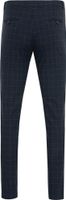 BRAM | Trousers with subtle check pattern Blauw