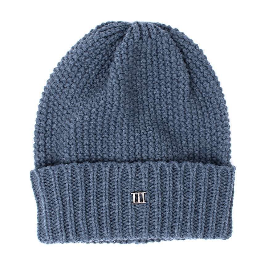 DIDNIGI | Structured knitted beanie Blauw