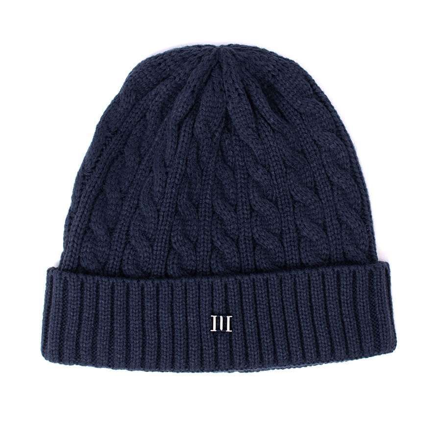 DOMIZIANO | Knitted cable beanie Blauw