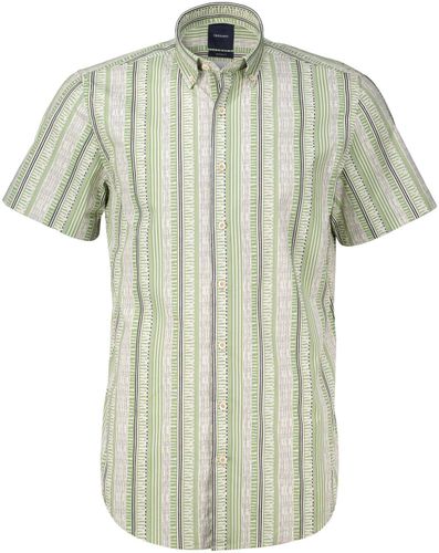 Tresanti BENSON | Short sleeve shirt with bamboo like strip Rood