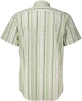 BENSON | Short sleeve shirt with bamboo like strip Rood