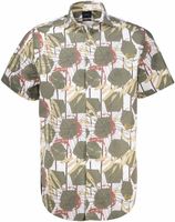 BOAZ | Abstract shirt with leaf pattern Groen