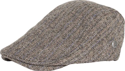 Tresanti BONA | Flannel herringbone flatcap Bruin