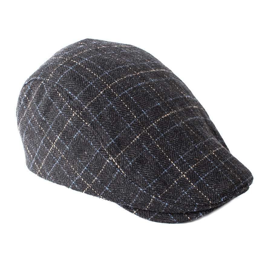 DEVLIN | Big check flatcap Blauw