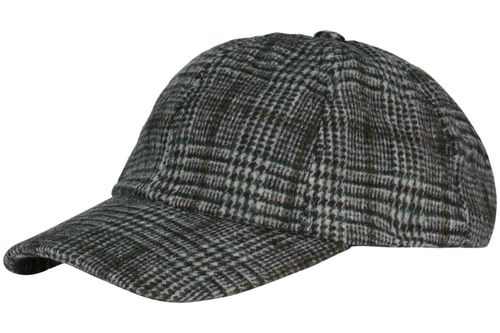 Tresanti STEWART | Checked wool-blend baseball cap Grijs
