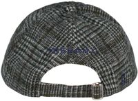 STEWART | Checked wool-blend baseball cap Grijs