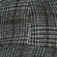 STEWART | Checked wool-blend baseball cap Grijs