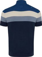 BRISTOL | Short sleeve pullover with zipper closur Blauw