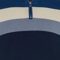 BRISTOL | Short sleeve pullover with zipper closur Blauw