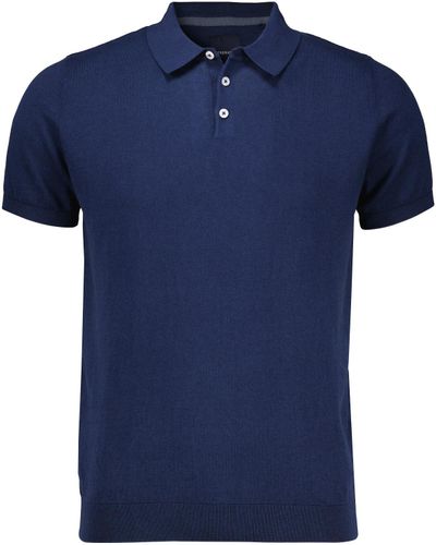 Tresanti TREVOR | Pullover short sleeve cotton/cashmere Blauw