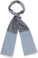 ALFREDO | Organic cotton scarf two colours Blauw