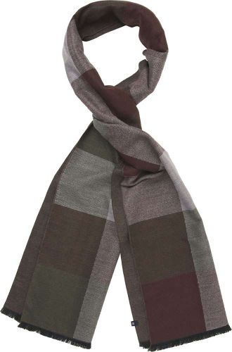 Tresanti SANTE | Double face viscose scarf weaving blocks Bruin