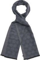 STANLY |  Double face viscose scarf round scarves Blauw