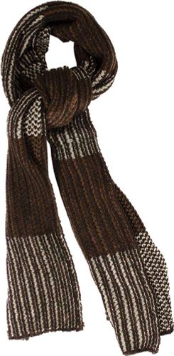 Tresanti STASIO |  Single face knitted scarf stripe design Bruin