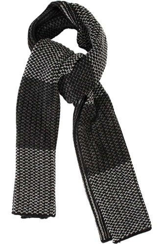 Tresanti STASIO |  Single face knitted scarf stripe design Grijs