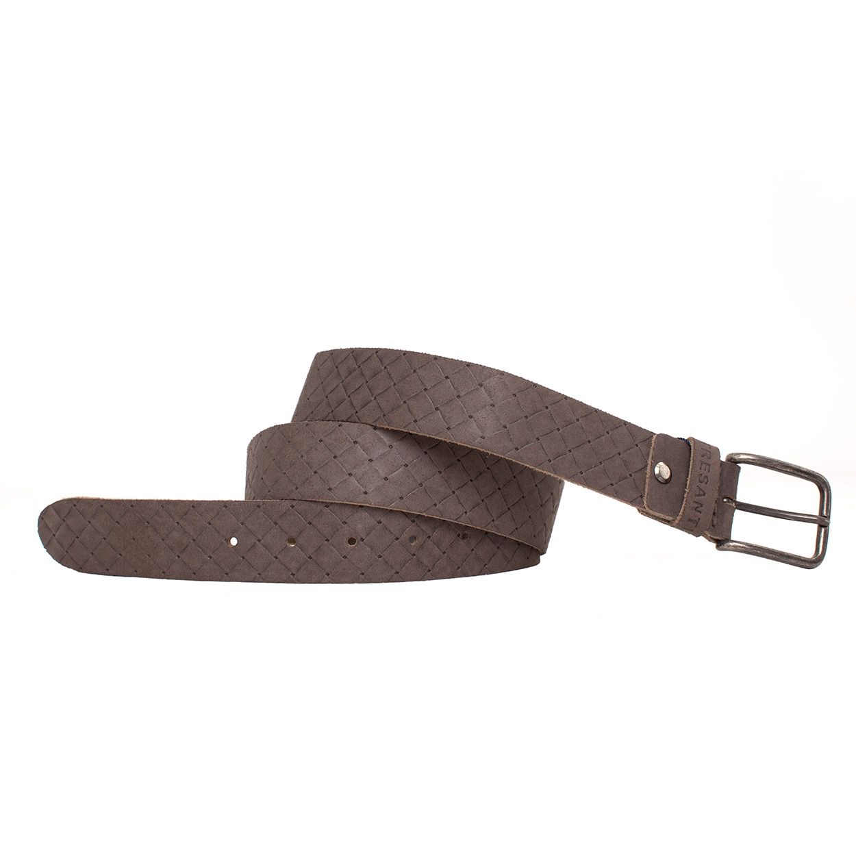 DANI | Nubuck leather belt with embossing Bruin