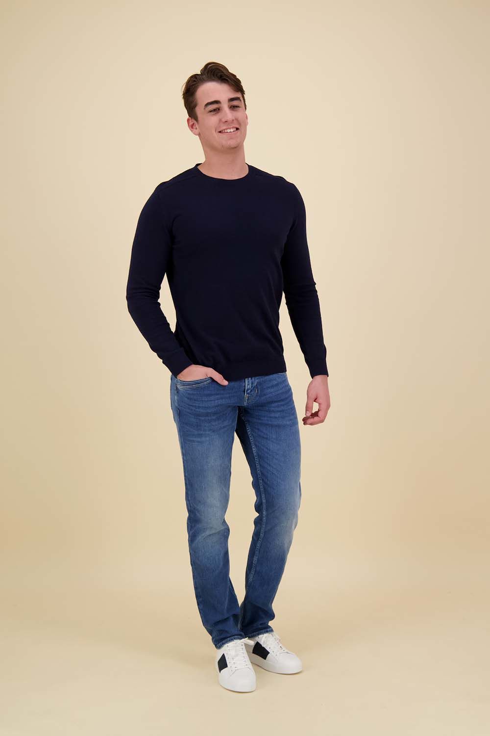 Selected Homme Trui Crew Neck Donkerblauw Selected Homme Trui Crew Neck Donkerblauw