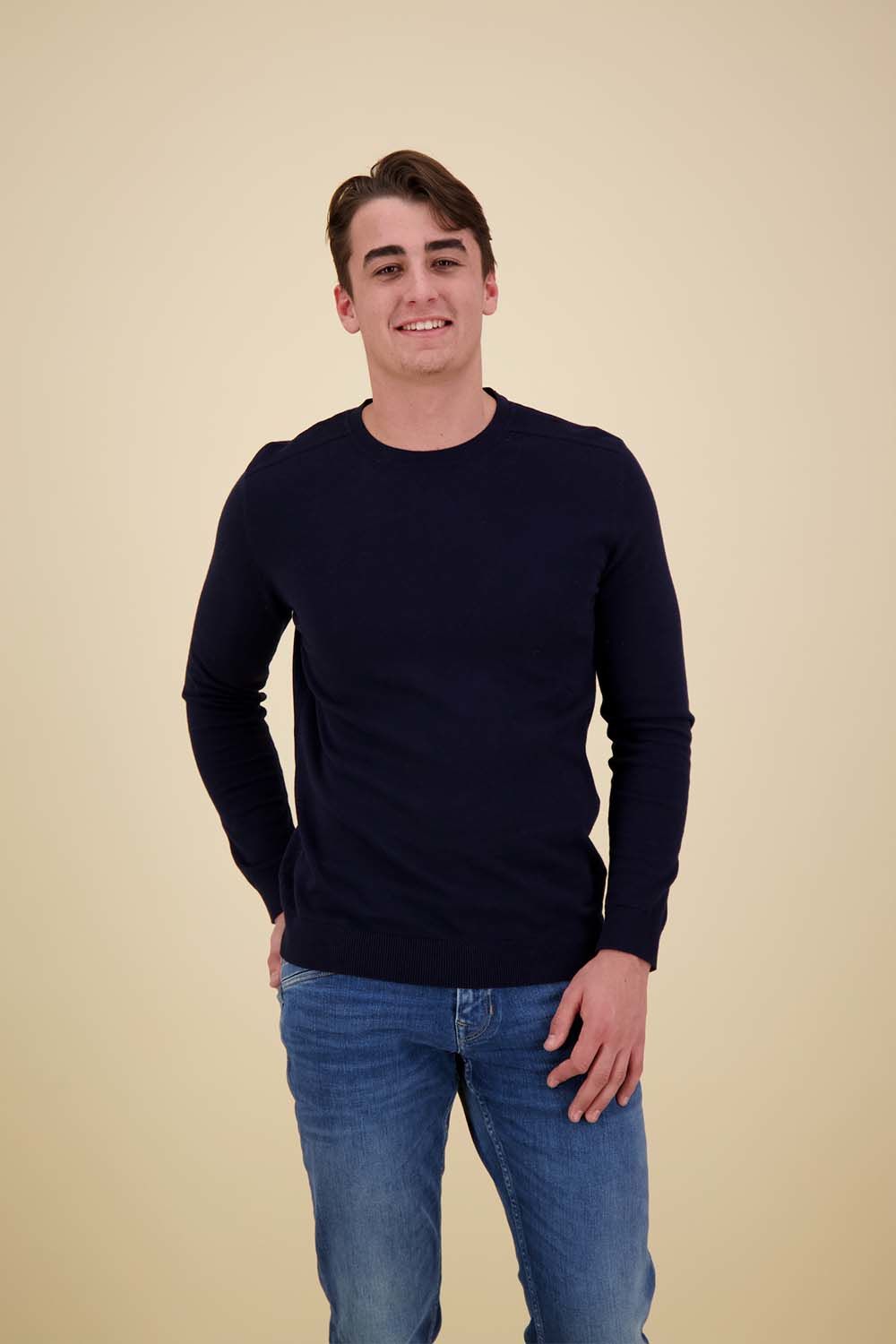 Selected Homme Trui Crew Neck Donkerblauw Selected Homme Trui Crew Neck Donkerblauw