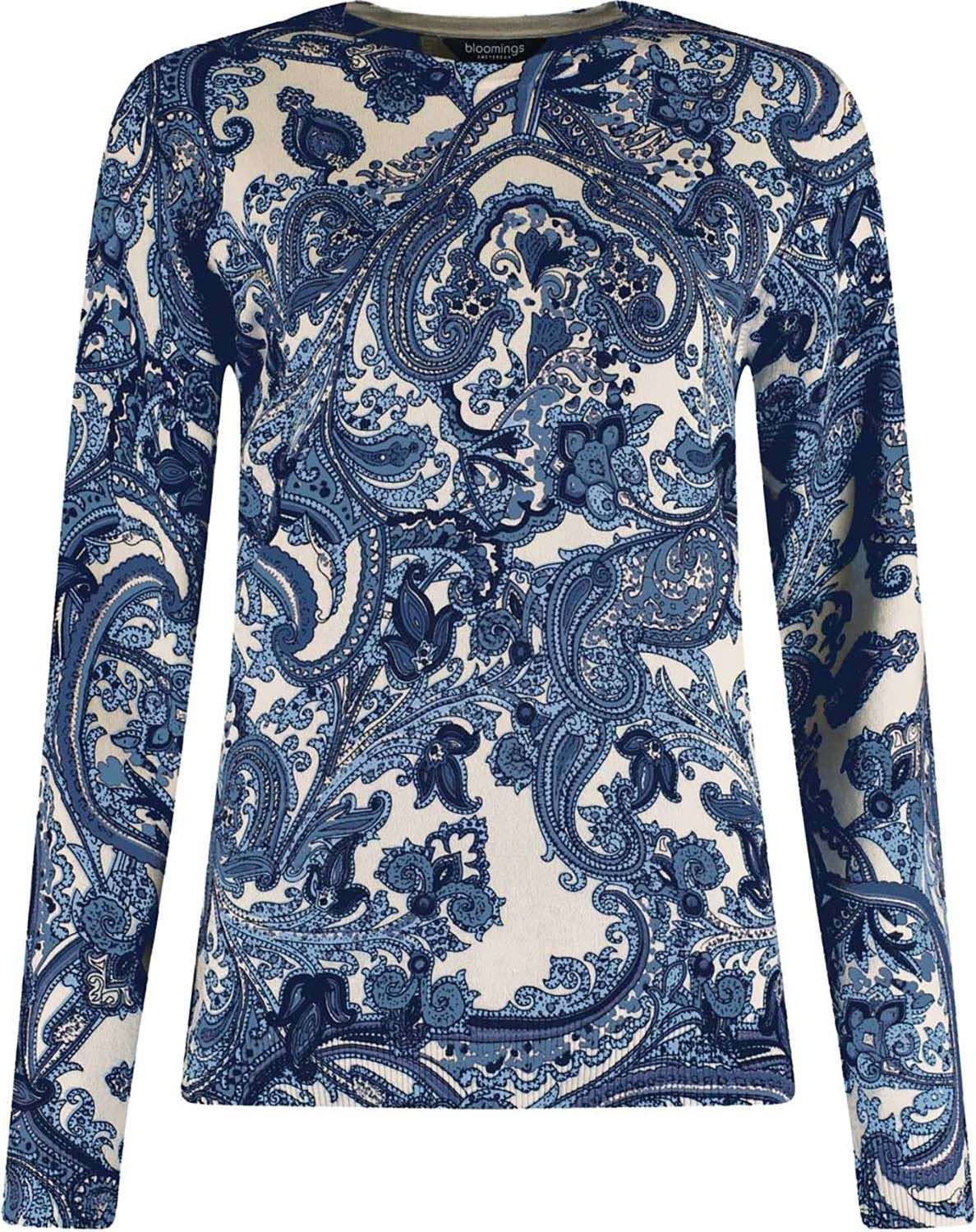 Bloomings Trui Paisley Blauw Bloomings Trui Paisley Blauw