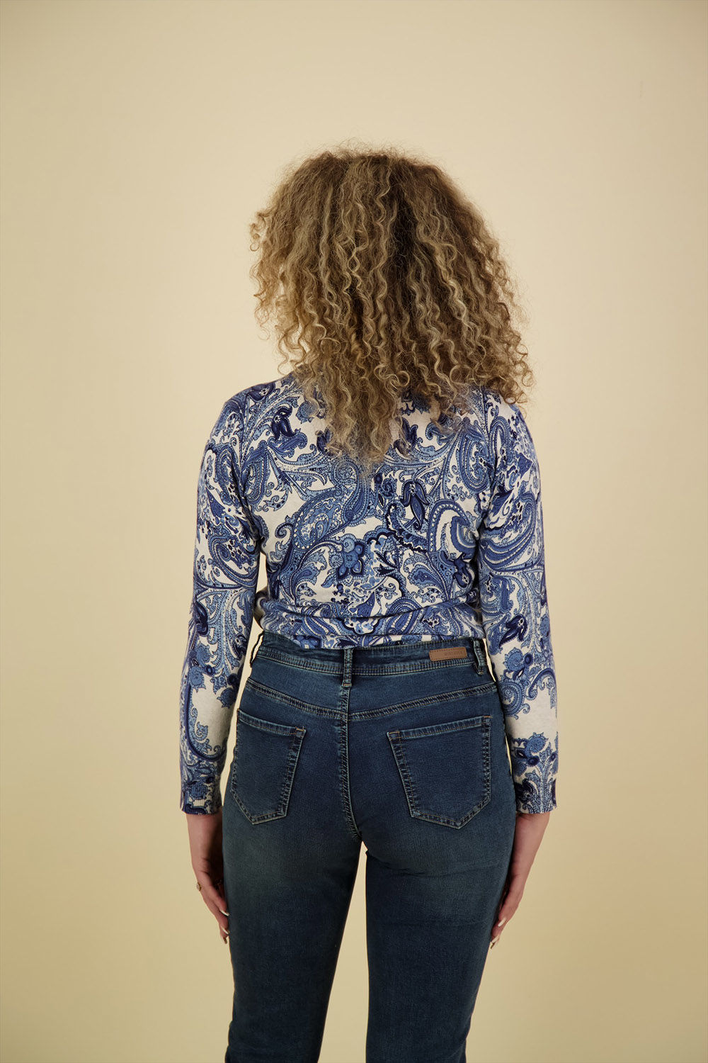 Bloomings Trui Paisley Blauw Bloomings Trui Paisley Blauw