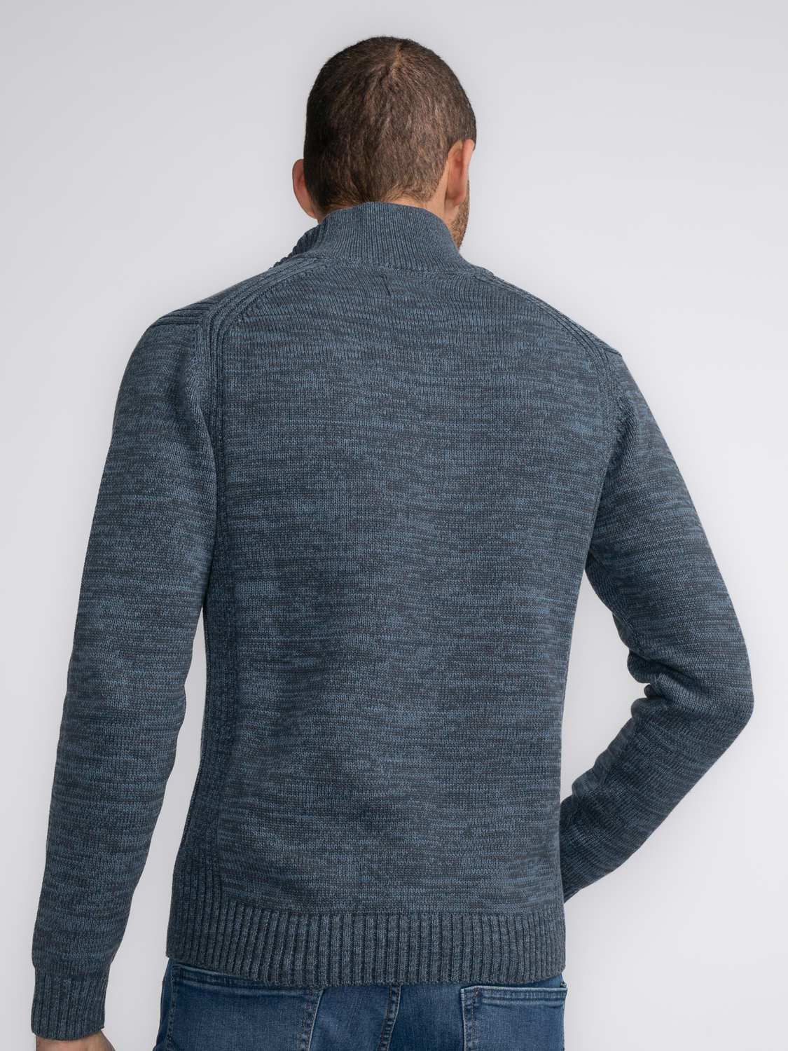 Petrol Trui Collar Blauw Petrol Trui Collar Blauw