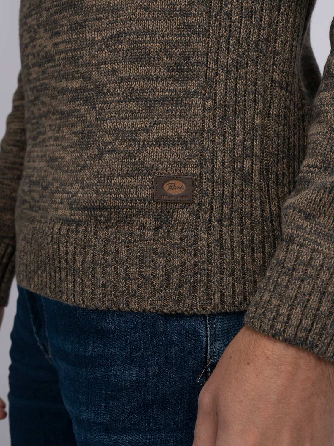 Petrol Trui Collar Bruin Petrol Trui Collar Bruin