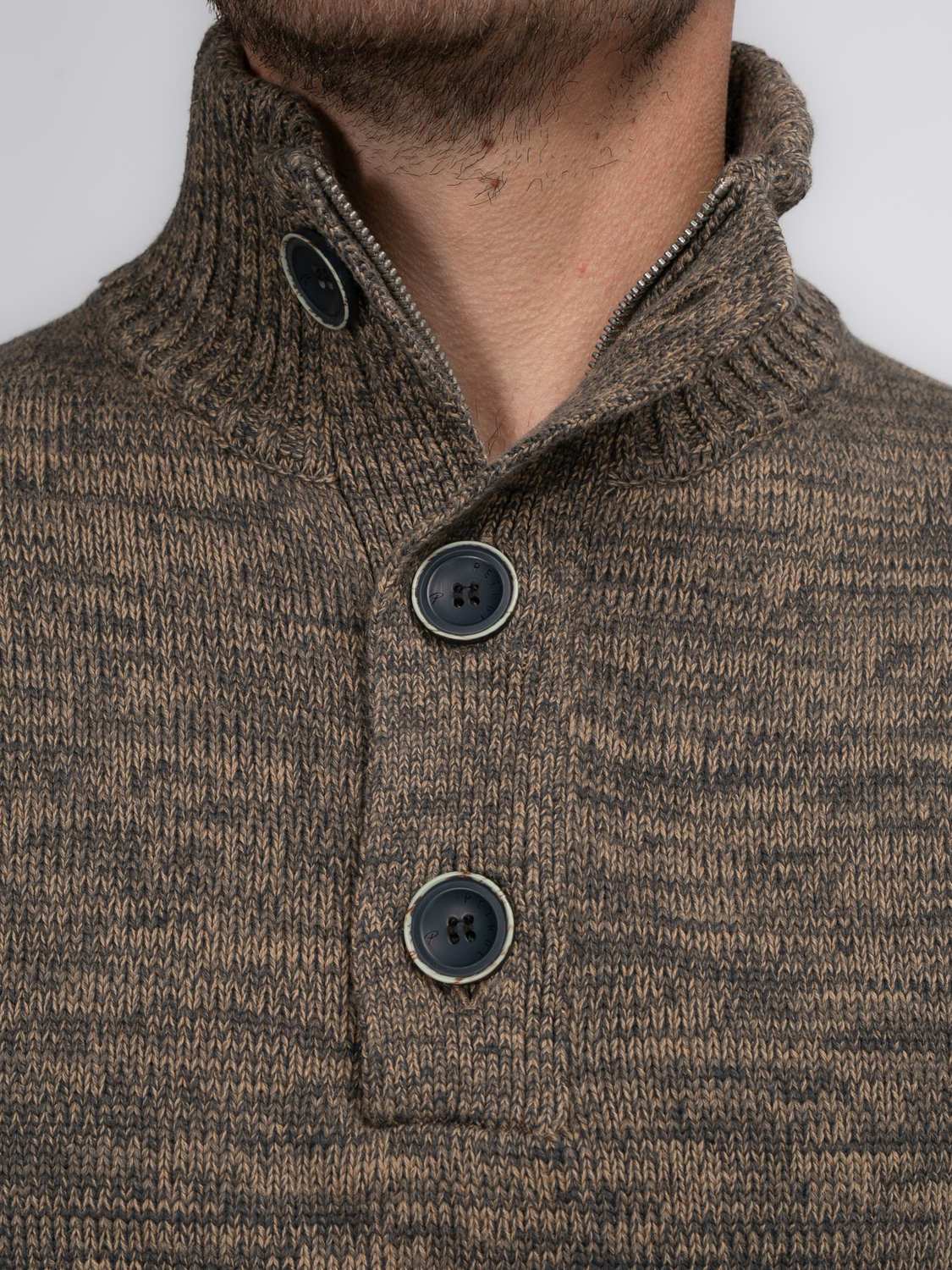 Petrol Trui Collar Bruin Petrol Trui Collar Bruin